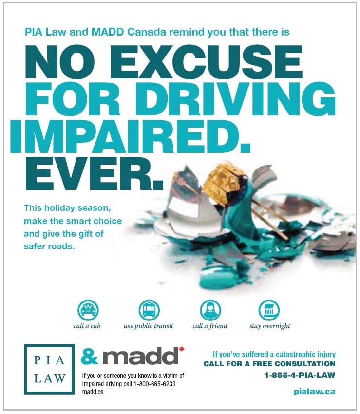 MADD Canada | PIA Law Remind You not to Drink and Drive | McLeish Orlando Personal Injury Lawyers Toronto