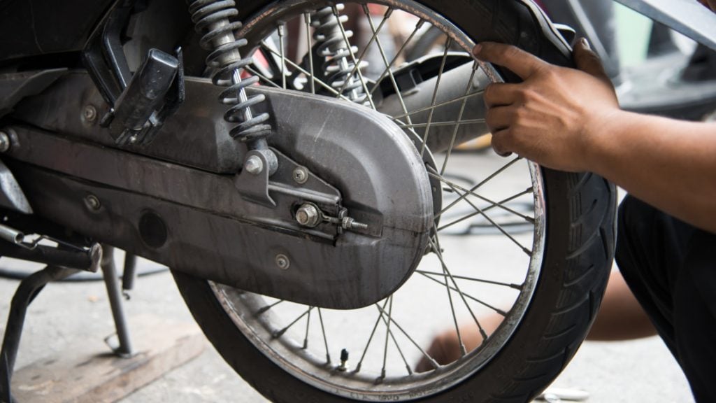 Motorcycle tire repair