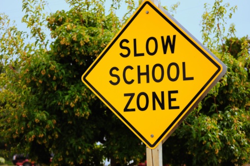 Slow School Zone Sign