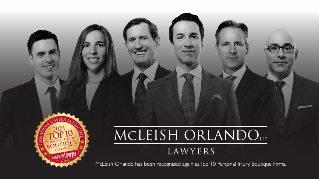 McLeish Orlando Recognized Again as Top 10 Personal Injury Boutique Firms by Canadian Lawyer Magazine