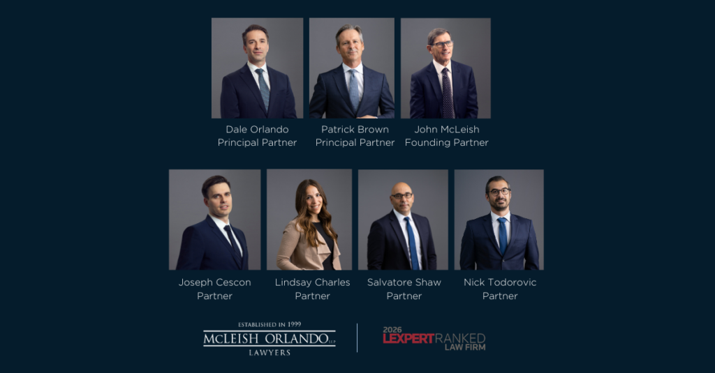 McLeish Orlando Lawyers LLP Recognized in the 2026 Canadian Legal Lexpert® Directory 1 Test Image